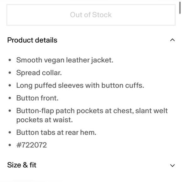 Gap Black Vegan Leather Jacket - Picture 8 of 8